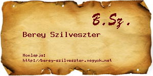 Berey Szilveszter névjegykártya